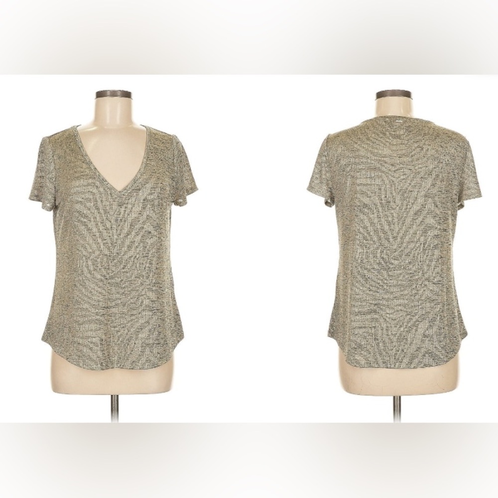 White House Black Market Tan Relaxed Graphic Tee